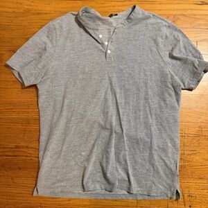 Robert Barakett Gray Short Sleeve Henley Shirt